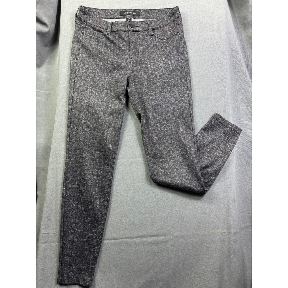 Liverpool Los‎ Angeles Women's Skinny Pants Black White Textured Marl Size 6/28